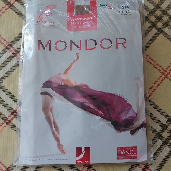 Mondor Dance Tights 82 Suntan Beige Size 10 12 New Sealed Package - Picture 1 of 3